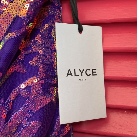 NWT ALYCE PARIS Dress Size 6 bright purple - Picture 10 of 17